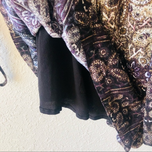 Free People Size Small So Divine Romper Floral Abstract Print Off Shoulder Boho - Picture 7 of 10